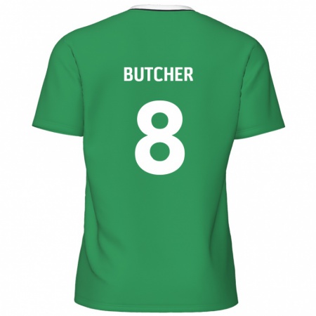 Kandiny Donna Maglia Matt Butcher #8 Verde Strisce Bianche Kit Gara Away 2024/25 Maglietta