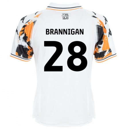 Kandiny Donna Maglia Aoife Brannigan #28 Bianco Kit Gara Away 2024/25 Maglietta