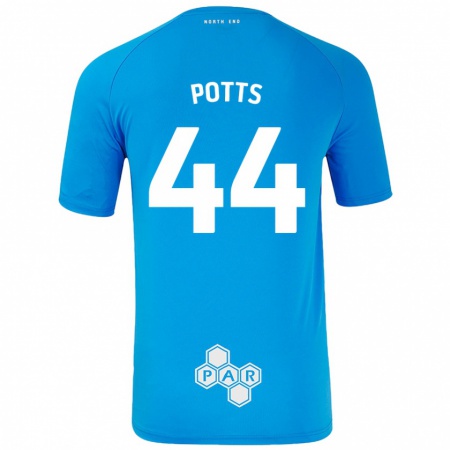 Kandiny Damen Brad Potts #44 Himmelblau Auswärtstrikot Trikot 2024/25 T-Shirt Österreich