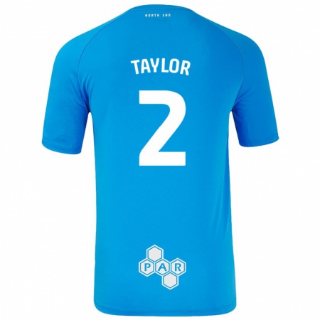 Kandiny Mujer Camiseta Alex Taylor #2 Azul Cielo 2ª Equipación 2024/25 La Camisa México