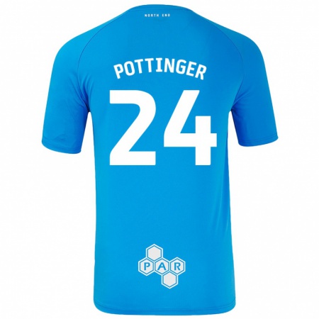 Kandiny Damen Kaya Pottinger #24 Himmelblau Auswärtstrikot Trikot 2024/25 T-Shirt Österreich