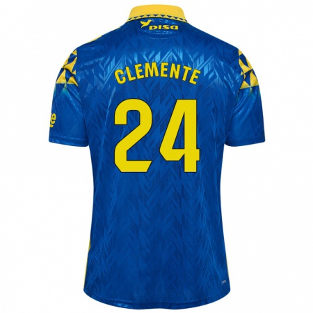 Kandiny Donna Maglia Enrique Clemente #24 Blu Giallo Kit Gara Away 2024/25 Maglietta