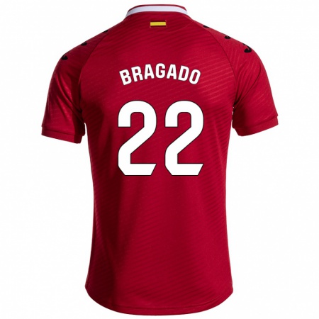 Kandiny Kvinnor Alonso Bragado #22 Mörkröd Bortatröja Matchtröjor 2024/25 Tröjor T-Tröja