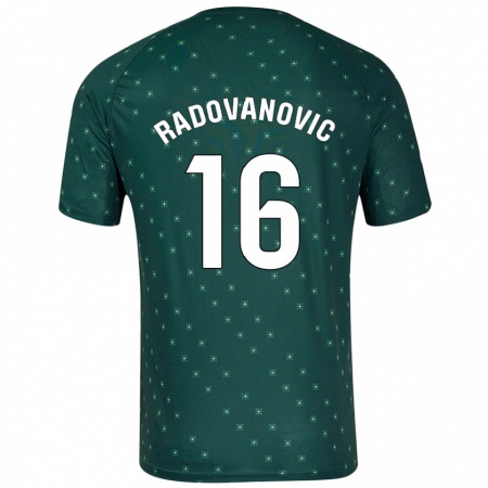 Kandiny Donna Maglia Aleksandar Radovanovic #16 Verde Scuro Kit Gara Away 2024/25 Maglietta