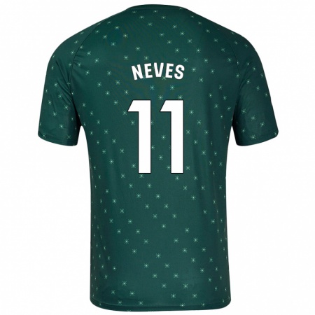 Kandiny Donna Maglia Hugo Neves #11 Verde Scuro Kit Gara Away 2024/25 Maglietta