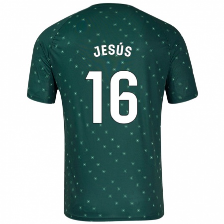 Kandiny Donna Maglia Antonio Jesús #16 Verde Scuro Kit Gara Away 2024/25 Maglietta