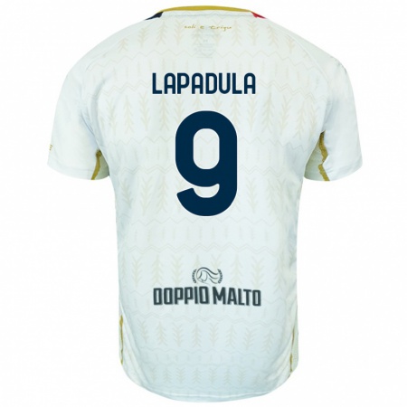 Kandiny Kvinnor Gianluca Lapadula #9 Vit Bortatröja Matchtröjor 2024/25 Tröjor T-Tröja