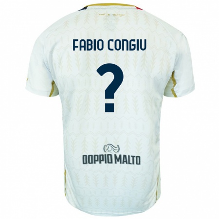 Kandiny Donna Maglia Fabio Congiu #0 Bianco Kit Gara Away 2024/25 Maglietta