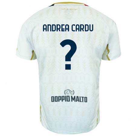 Kandiny Donna Maglia Gian Andrea Cardu #0 Bianco Kit Gara Away 2024/25 Maglietta