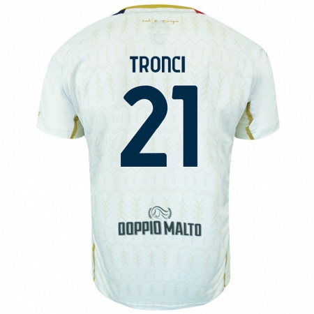 Kandiny Donna Maglia Luca Tronci #21 Bianco Kit Gara Away 2024/25 Maglietta