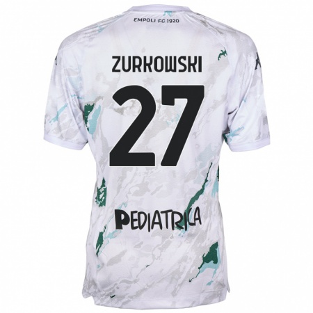 Kandiny Mujer Camiseta Szymon Żurkowski #27 Gris 2ª Equipación 2024/25 La Camisa