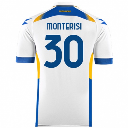 Kandiny Donna Maglia Ilario Monterisi #30 Bianco Kit Gara Away 2024/25 Maglietta