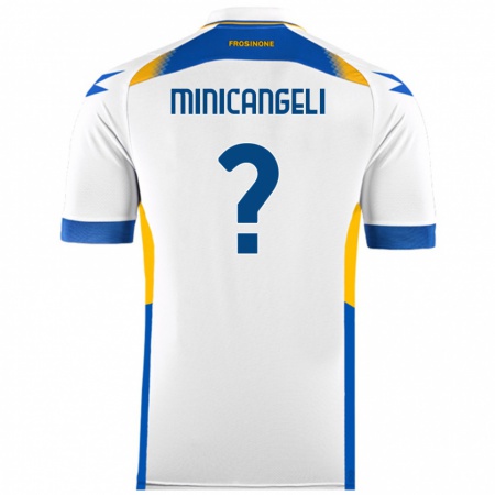 Kandiny Donna Maglia Francesco Minicangeli #0 Bianco Kit Gara Away 2024/25 Maglietta