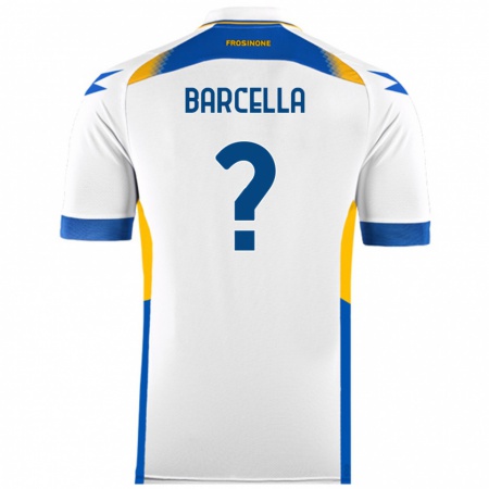 Kandiny Donna Maglia Kevin Barcella #0 Bianco Kit Gara Away 2024/25 Maglietta