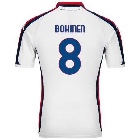 Kandiny Donna Maglia Emil Bohinen #8 Bianco Kit Gara Away 2024/25 Maglietta