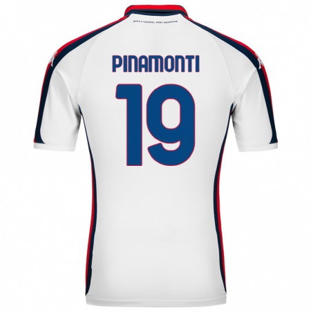 Kandiny Donna Maglia Andrea Pinamonti #19 Bianco Kit Gara Away 2024/25 Maglietta