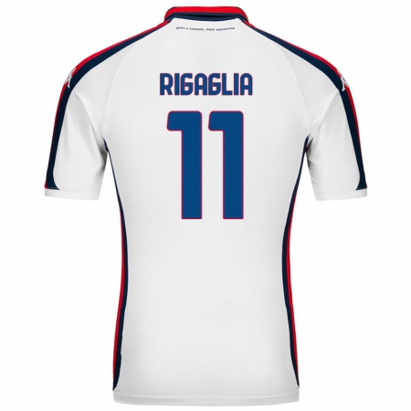 Kandiny Donna Maglia Alison Rigaglia #11 Bianco Kit Gara Away 2024/25 Maglietta