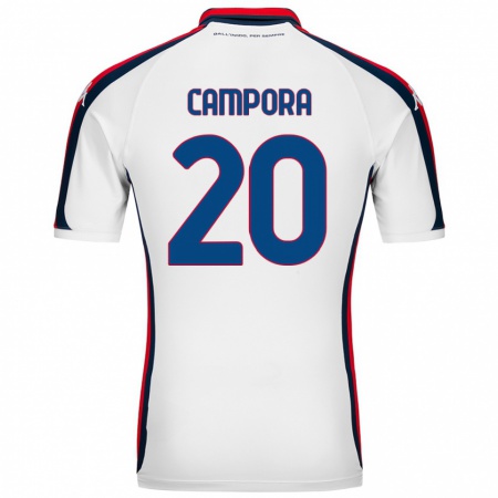 Kandiny Mujer Camiseta Alice Campora #20 Blanco 2ª Equipación 2024/25 La Camisa México