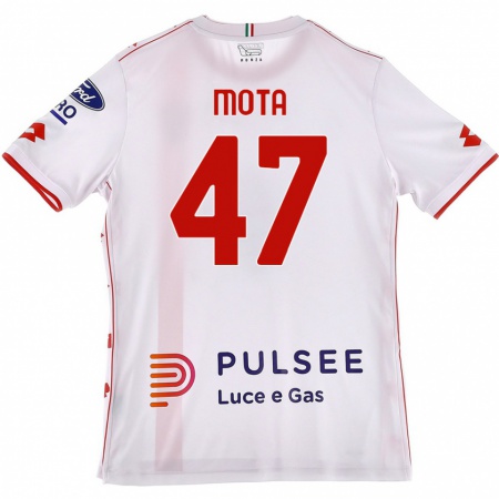 Kandiny Mujer Camiseta Dany Mota #47 Blanco Rojo 2ª Equipación 2024/25 La Camisa