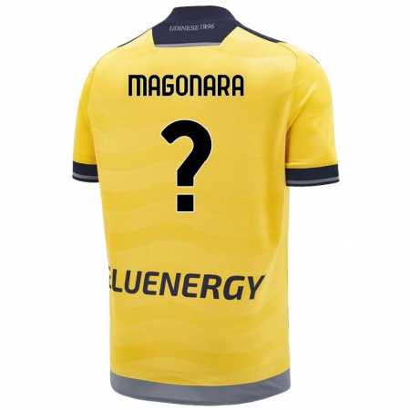 KandinyレディースMatteo Magonara#0ゴールデンアウェイシャツ2024/25ジャージーユニフォーム