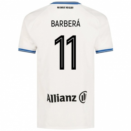 Kandiny Donna Maglia Víctor Barberá #11 Bianco Kit Gara Away 2024/25 Maglietta