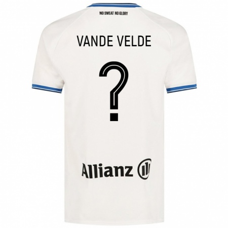 Kandiny Donna Maglia Chloé Vande Velde #0 Bianco Kit Gara Away 2024/25 Maglietta