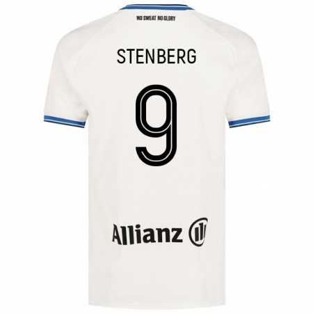 Kandiny Donna Maglia Hanna Stenberg #9 Bianco Kit Gara Away 2024/25 Maglietta