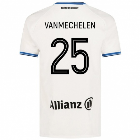 Kandiny Dames Davinia Vanmechelen #25 Wit Uitshirt Uittenue 2024/25 T-Shirt België