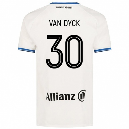 Kandiny Donna Maglia Nell Van Dyck #30 Bianco Kit Gara Away 2024/25 Maglietta