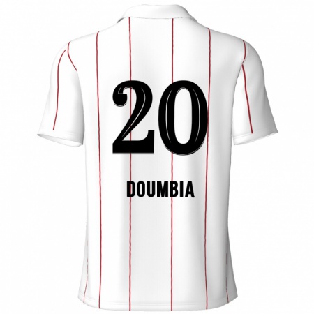 Kandiny Mujer Camiseta Mahamadou Doumbia #20 Blanco Negro 2ª Equipación 2024/25 La Camisa