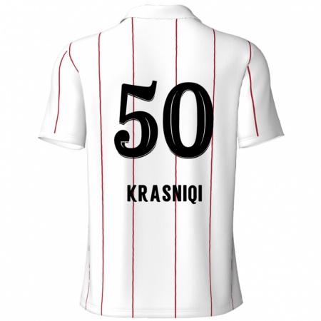 Kandiny Mujer Camiseta Laurit Krasniqi #50 Blanco Negro 2ª Equipación 2024/25 La Camisa