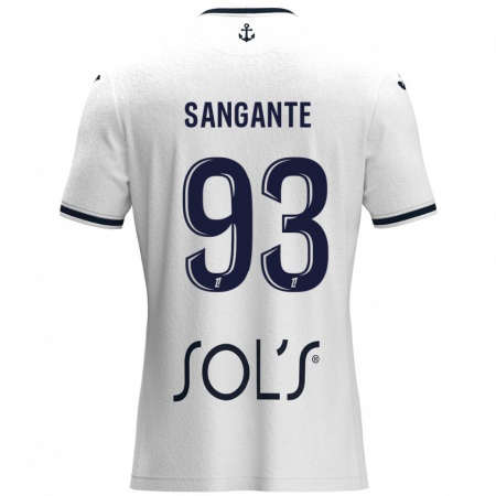 Kandiny Donna Maglia Arouna Sangante #93 Bianco Blu Scuro Kit Gara Away 2024/25 Maglietta