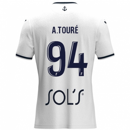 Kandiny Donna Maglia Abdoulaye Touré #94 Bianco Blu Scuro Kit Gara Away 2024/25 Maglietta