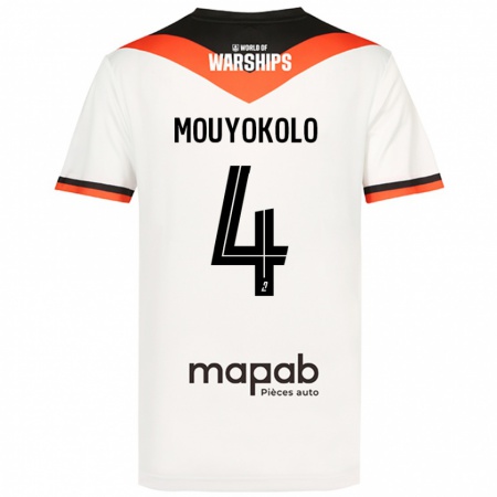 KandinyレディースLoris Mouyokolo#4白アウェイシャツ2024/25ジャージーユニフォーム