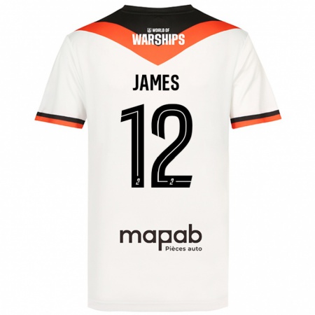 Kandiny Donna Maglia Isaac James #12 Bianco Kit Gara Away 2024/25 Maglietta