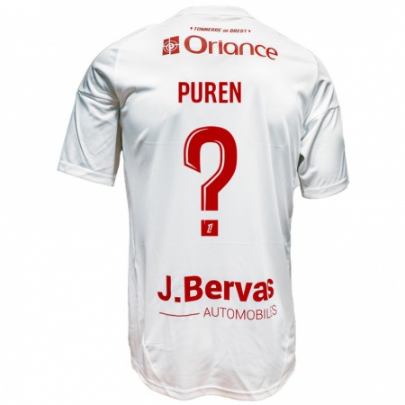 KandinyレディースMatthieu Puren#0白 赤アウェイシャツ2024/25ジャージーユニフォーム