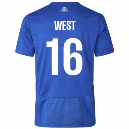 Kandiny Damen Liam West #16 Weiß Blau Auswärtstrikot Trikot 2024/25 T-Shirt Österreich