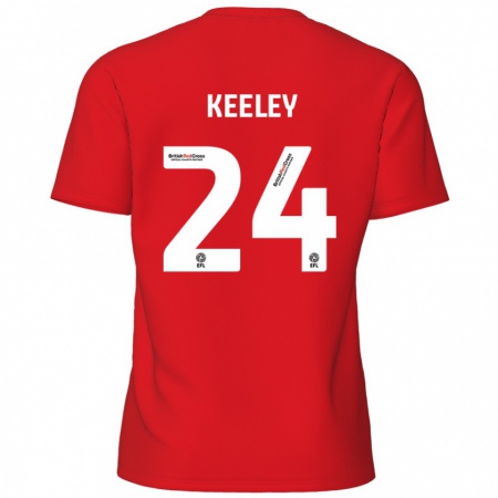 Kandiny Bambino Maglia Josh Keeley #24 Rosso Kit Gara Home 2024/25 Maglietta