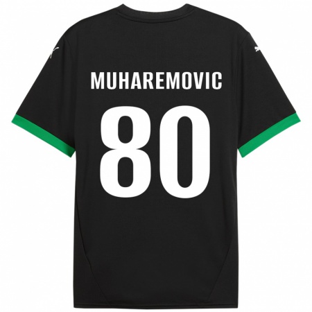 Kandiny Bambino Maglia Tarik Muharemovic #80 Nero Verde Scuro Kit Gara Home 2024/25 Maglietta