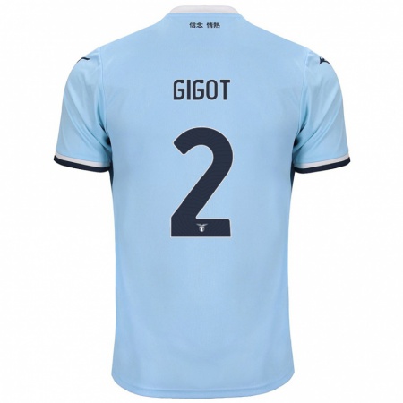 Kandiny Bambino Maglia Samuel Gigot #2 Blu Kit Gara Home 2024/25 Maglietta