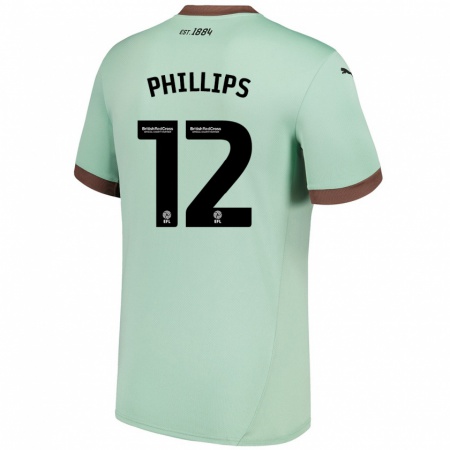 Kandiny Bambino Maglia Nathaniel Phillips #12 Verde Pallido Kit Gara Away 2024/25 Maglietta