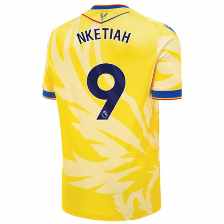 Kandiny Bambino Maglia Eddie Nketiah #9 Giallo Kit Gara Away 2024/25 Maglietta