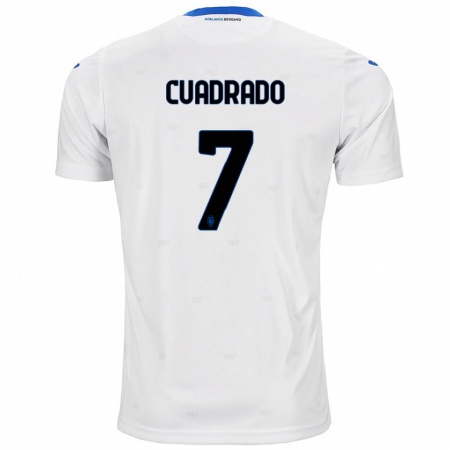 Kandiny Bambino Maglia Juan Cuadrado #7 Bianco Kit Gara Away 2024/25 Maglietta