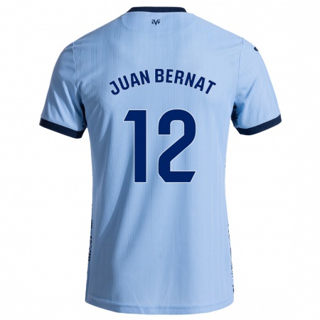 Kandiny Bambino Maglia Juan Bernat #12 Azzurro Cielo Kit Gara Away 2024/25 Maglietta