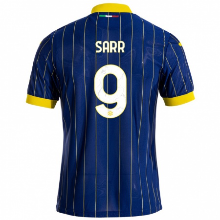 Kandiny Bambino Maglia Amin Sarr #9 Blu Giallo Kit Gara Home 2024/25 Maglietta