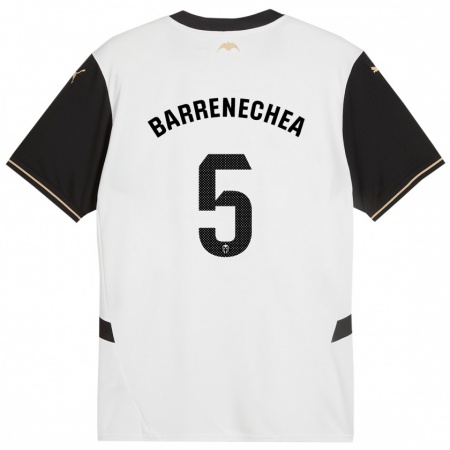 Kandiny Bambino Maglia Enzo Barrenechea #5 Bianco Nero Kit Gara Home 2024/25 Maglietta