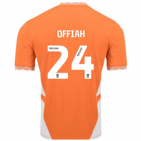 Kandiny Bambino Maglia Odel Offiah #24 Arancione Bianco Kit Gara Home 2024/25 Maglietta