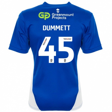 Kandiny Bambino Maglia Paul Dummett #45 Blu Bianco Kit Gara Home 2024/25 Maglietta