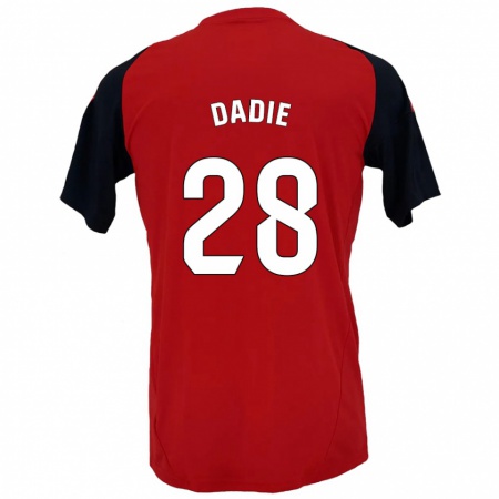 Kandiny Bambino Maglia Alberto Dadie #28 Rosso Nero Kit Gara Home 2024/25 Maglietta