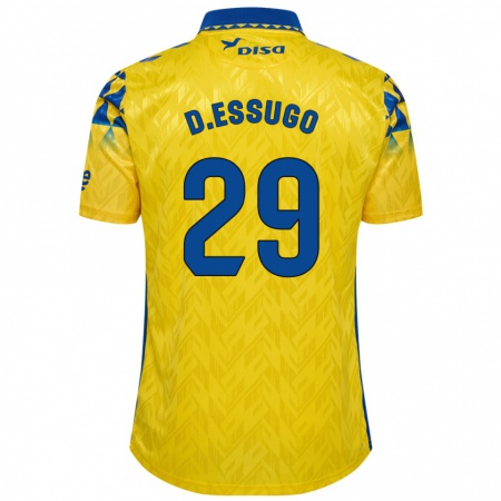 Kandiny Bambino Maglia Dário Essugo #29 Giallo Blu Kit Gara Home 2024/25 Maglietta